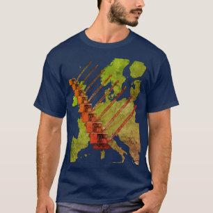 Camiseta Mapa de ranas de Crawler de Ingeniero Operativo de