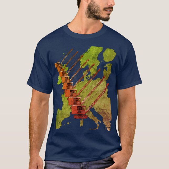 Camiseta Mapa de ranas de Crawler de Ingeniero Operativo de (Anverso)