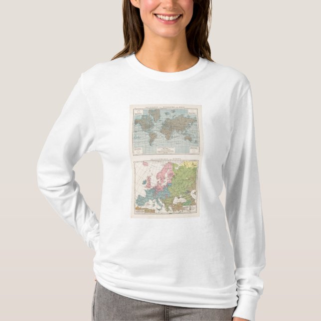 Camiseta Mapa de religiones en Europa (Anverso)