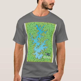 Camiseta Mapa de retro del lago Norman South olina