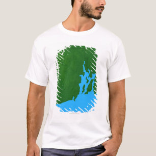 Camiseta Mapa de Rhode Island