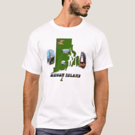 Camiseta Mapa de Rhode Island, fotos y texto