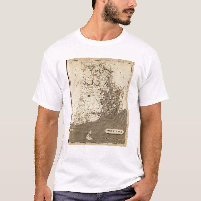 Camiseta Mapa de Rhode Island por Arrowsmith (Anverso)
