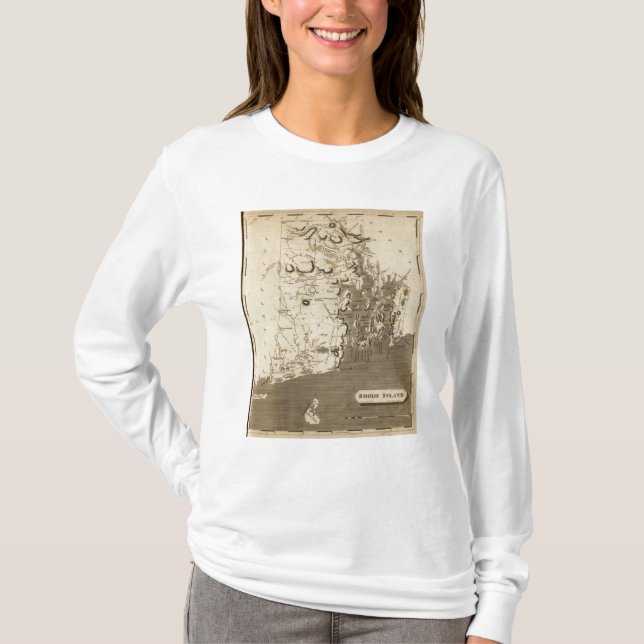 Camiseta Mapa de Rhode Island por Arrowsmith (Anverso)