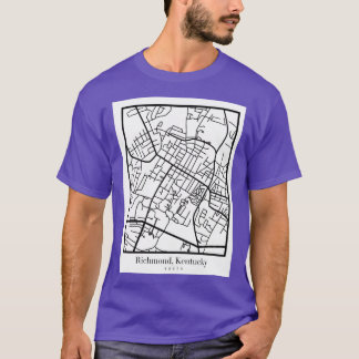 Camiseta Mapa de Richmond Ky Sobredimensionado
