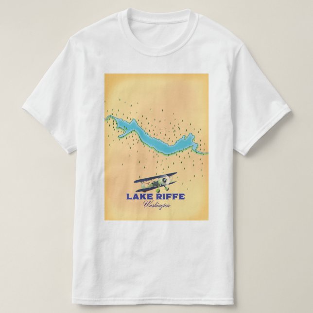 Camiseta Mapa de Riffe Lake Washington (Diseño del anverso)