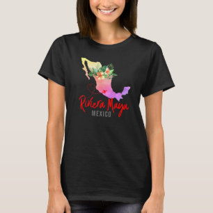 Camiseta Mapa de Riviera Maya Vacaciones Familia Chicas coi