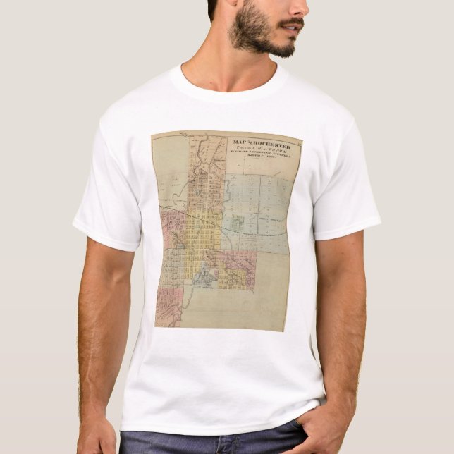 Camiseta Mapa de Rochester, Minnesota (Anverso)