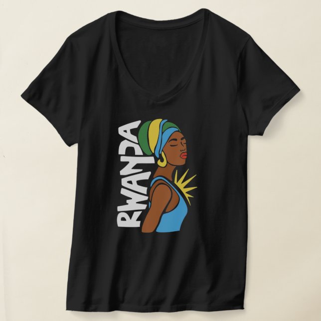 Camiseta Mapa de Ruanda Bandera Ruandesa de África (Distribución )