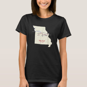 Camiseta Mapa de ruta de Katy Trail