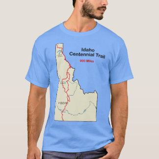 Camiseta Mapa de ruta del sendero del centenario de Idaho T
