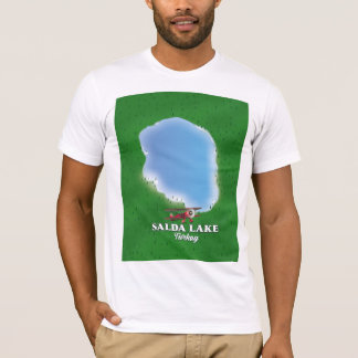 Camiseta Mapa de Salda Lake Turkey