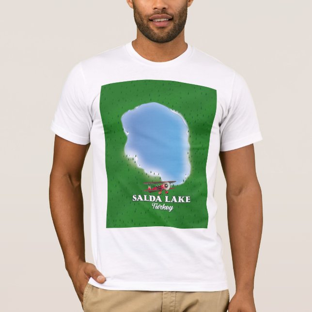 Camiseta Mapa de Salda Lake Turkey (Anverso)