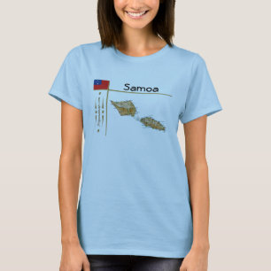 Camiseta Mapa de Samoa + Bandera + Título T-Shirt