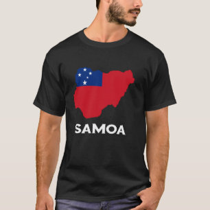 Camiseta Mapa de Samoa Orgullo samoano Bandera samoana Raíc