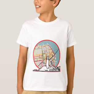 Camiseta Mapa de San Francisco Gibney Los regalos de Zazzle