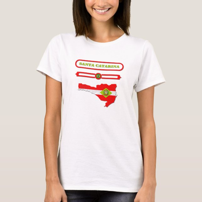 CAMISETA MAPA DE SANTA CATARINA. SAMER BRASIL (Anverso)