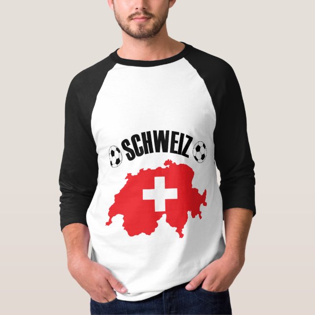 Camiseta Mapa de Schweiz Fussball Suiza (Anverso)