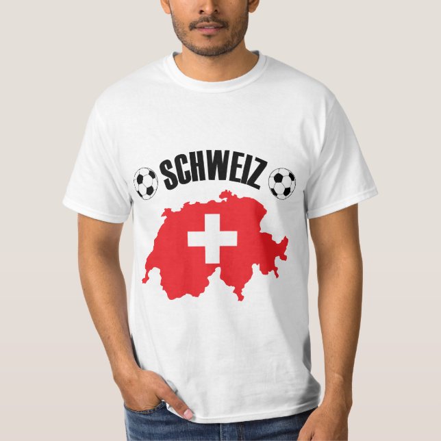 Camiseta Mapa de Schweiz Fussball Suiza (Anverso)