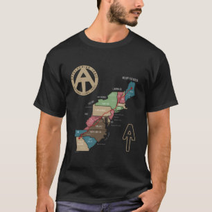 Camiseta Mapa de Senderismo de Apalaches