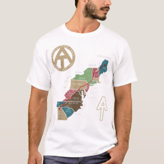 Camiseta Mapa de Senderismo de Apalaches