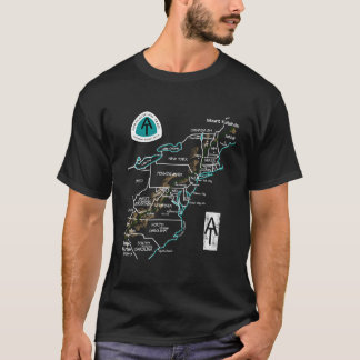Camiseta Mapa de Senderismo de Apalaches