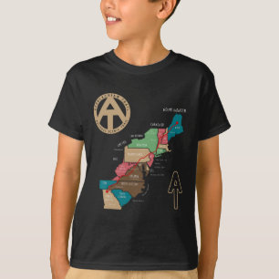 Camiseta Mapa de senderismo del Appalachian Trail