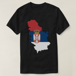 Camiseta Mapa de Serbia con Bandera