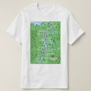 Camiseta Mapa de Shannon Irlanda del río