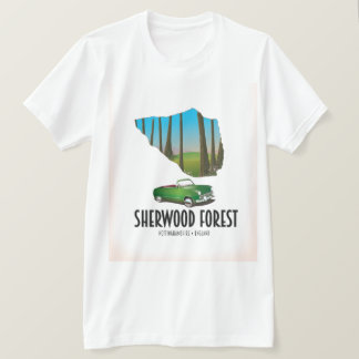 Camiseta Mapa de Sherwood Forest Nottinghamshire
