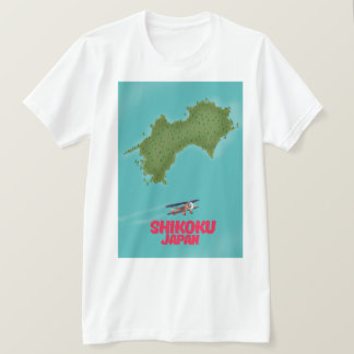 Camiseta Mapa de Shikoku Japón