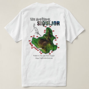 Camiseta Mapa de Siquijor para recuperar sólo la impresión