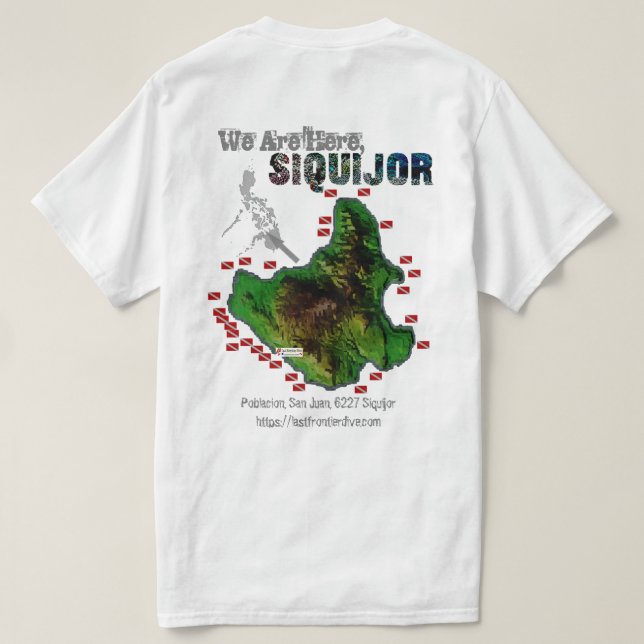 Camiseta Mapa de Siquijor para recuperar sólo la impresión  (Reverso del diseño)