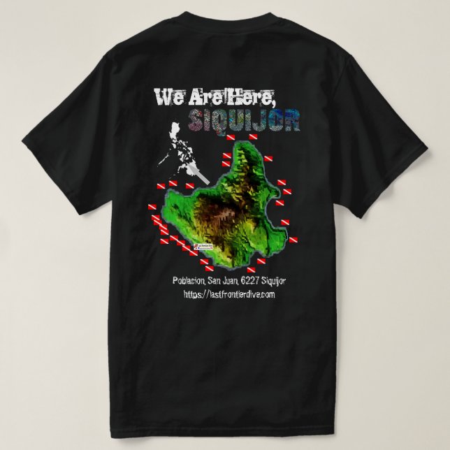 Camiseta Mapa de Siquijor para recuperar sólo la impresión  (Reverso del diseño)