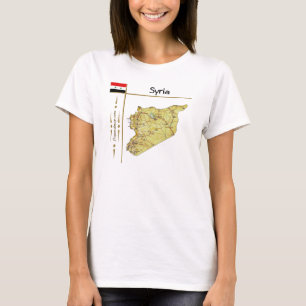 Camiseta Mapa de Siria + Bandera + Título
