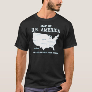 Camiseta Mapa de Srta. Carolina del Sur de los E.E.U.U.