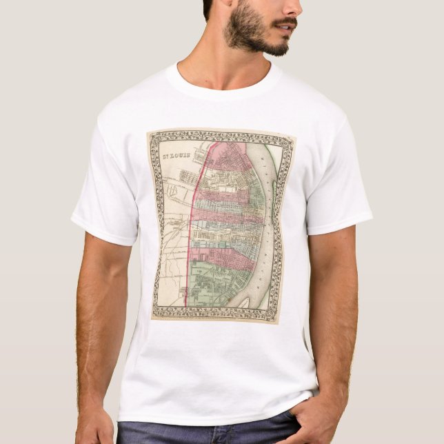 Camiseta Mapa de St. Louis de Mitchell (Anverso)