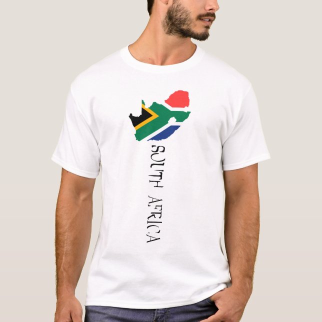 Camiseta Mapa de Sudáfrica Bandera (Anverso)
