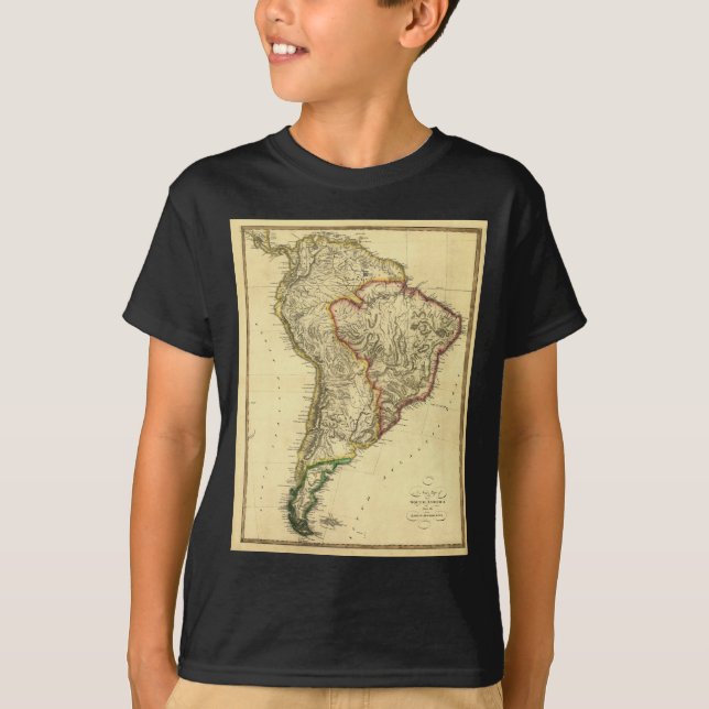 Camiseta Mapa de Sudamérica de 1817 (Anverso)