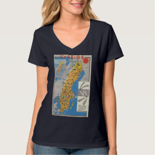 Camiseta Mapa de Suecia