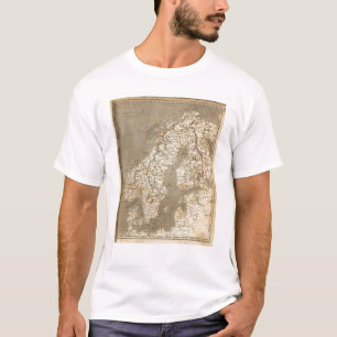 Camiseta Mapa de Suecia, Noruega por Arrowsmith