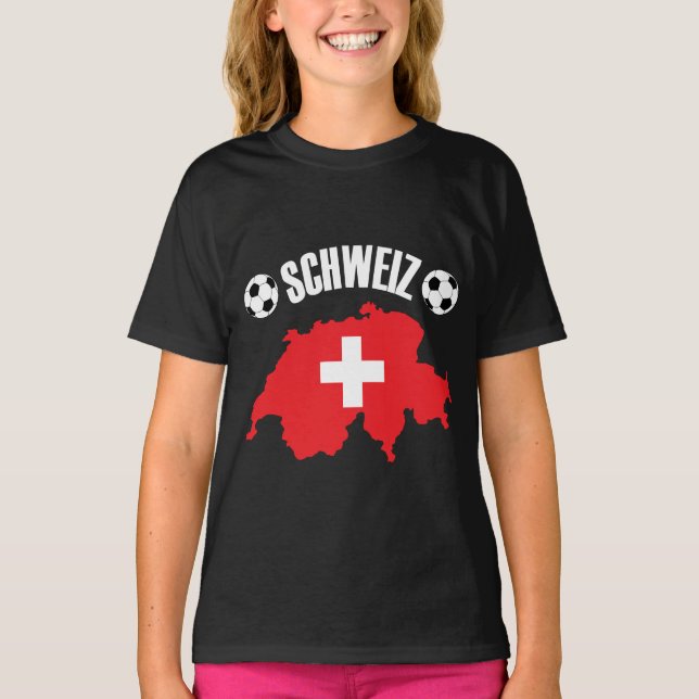 Camiseta Mapa de Suiza de Schweiz (Anverso)