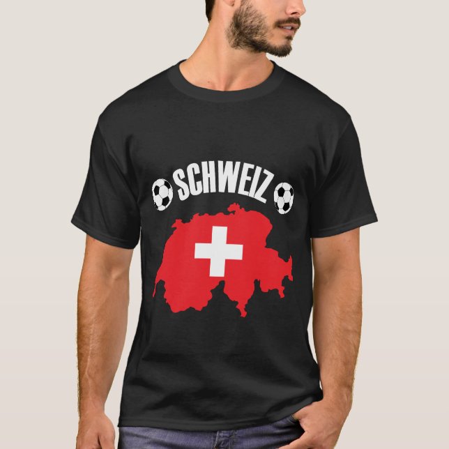 Camiseta Mapa de Suiza de Schweiz (Anverso)
