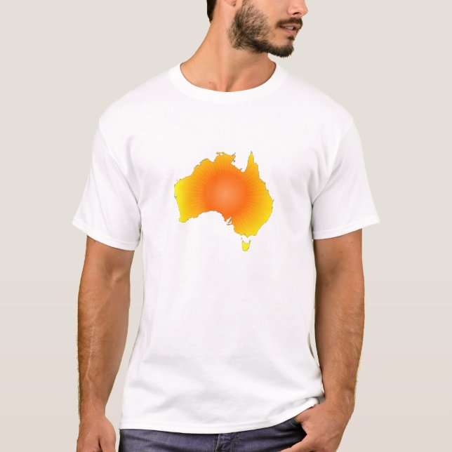 Camiseta Mapa de Sunny Australia (Anverso)
