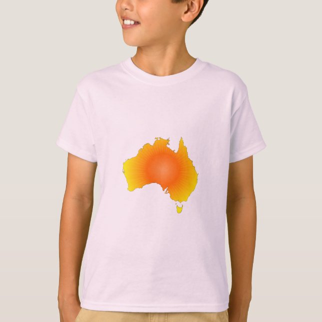 Camiseta Mapa de Sunny Australia (Anverso)