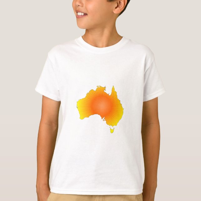 Camiseta Mapa de Sunny Australia (Anverso)