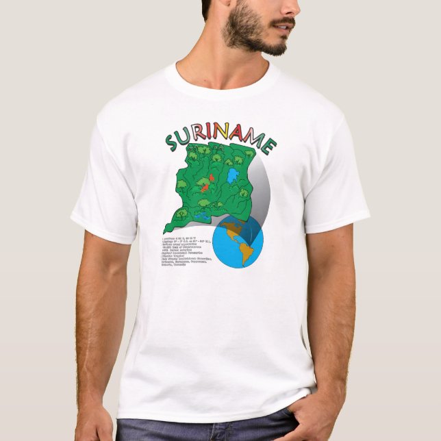 Camiseta Mapa de Suriname (Anverso)