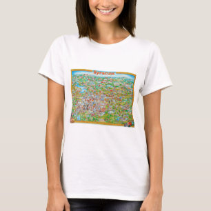 Camiseta Mapa de Syracuse en Nueva York