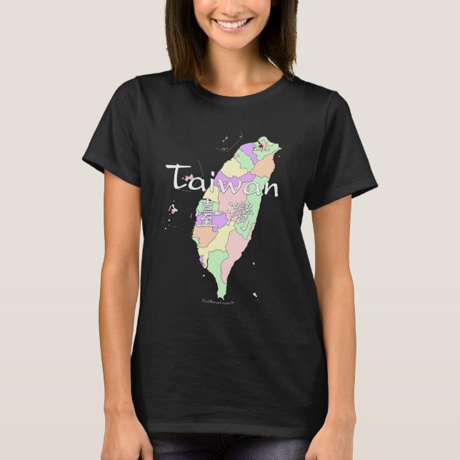 Camiseta Mapa de Taiwán (Anverso)
