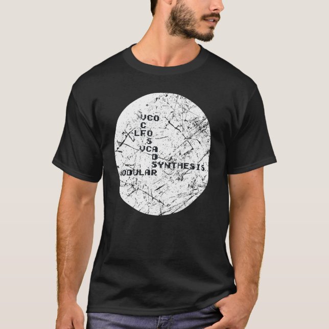 Camiseta Mapa de Techno del Sintetizador (Anverso)